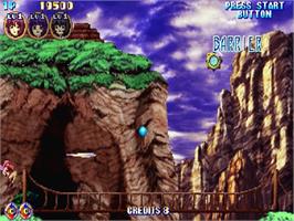 In game image of Magical Night Dreams: Cotton Boomerang on the Sega Saturn.