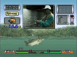 In game image of Matsukata Hiroki no World Fishing on the Sega Saturn.
