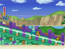 In game image of Mega Man 8: Anniversary Edition on the Sega Saturn.