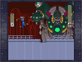 In game image of Mega Man X3 on the Sega Saturn.