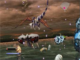 In game image of Panzer Dragoon on the Sega Saturn.