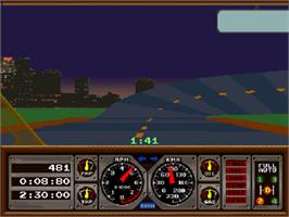 In game image of Race Drivin' on the Sega Saturn.