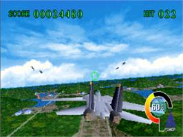 In game image of Sky Target on the Sega Saturn.
