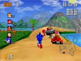 In game image of Sonic R on the Sega Saturn.