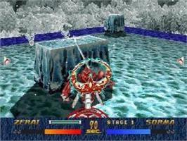 In game image of Steeldom on the Sega Saturn.