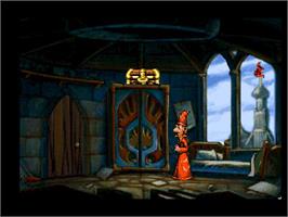In game image of Terry Pratchett's Discworld on the Sega Saturn.