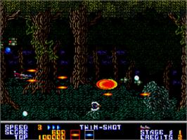 In game image of Thunder Force: Gold Pack 2 on the Sega Saturn.