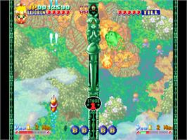 In game image of Twinkle Star Sprites on the Sega Saturn.