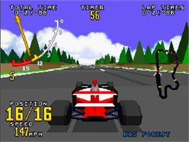 In game image of Virtua Racing on the Sega Saturn.
