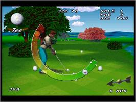 In game image of Virtual Golf on the Sega Saturn.