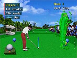 In game image of Waialae No Kiseki - Extra 36 Holes on the Sega Saturn.