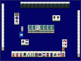 In game image of Yoshimoto Mahjong Club on the Sega Saturn.