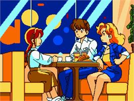 In game image of Yumimi Mix Remix on the Sega Saturn.