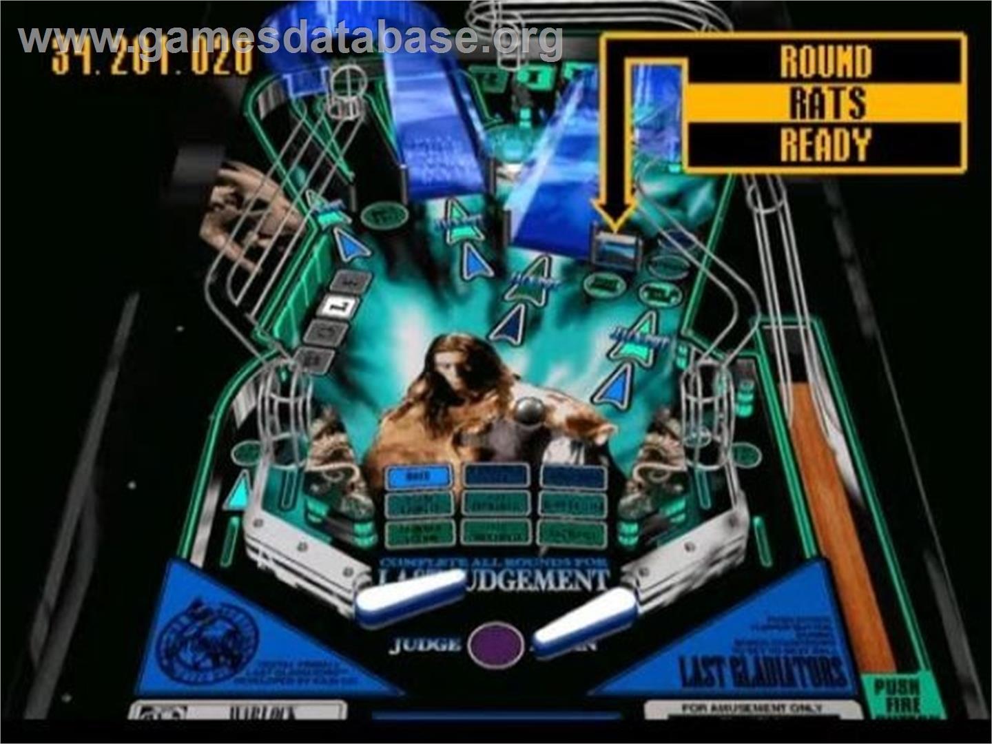 Digital Pinball - Last Gladiators Ver. 9.7 - Sega Saturn - Artwork - In Game