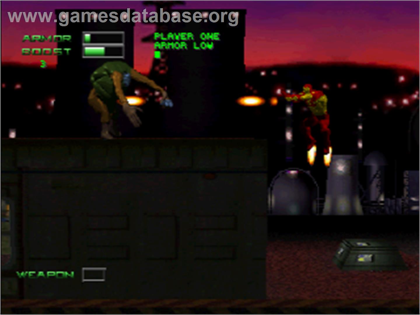 Iron Man / X-O Manowar in Heavy Metal - Sega Saturn - Artwork - In Game