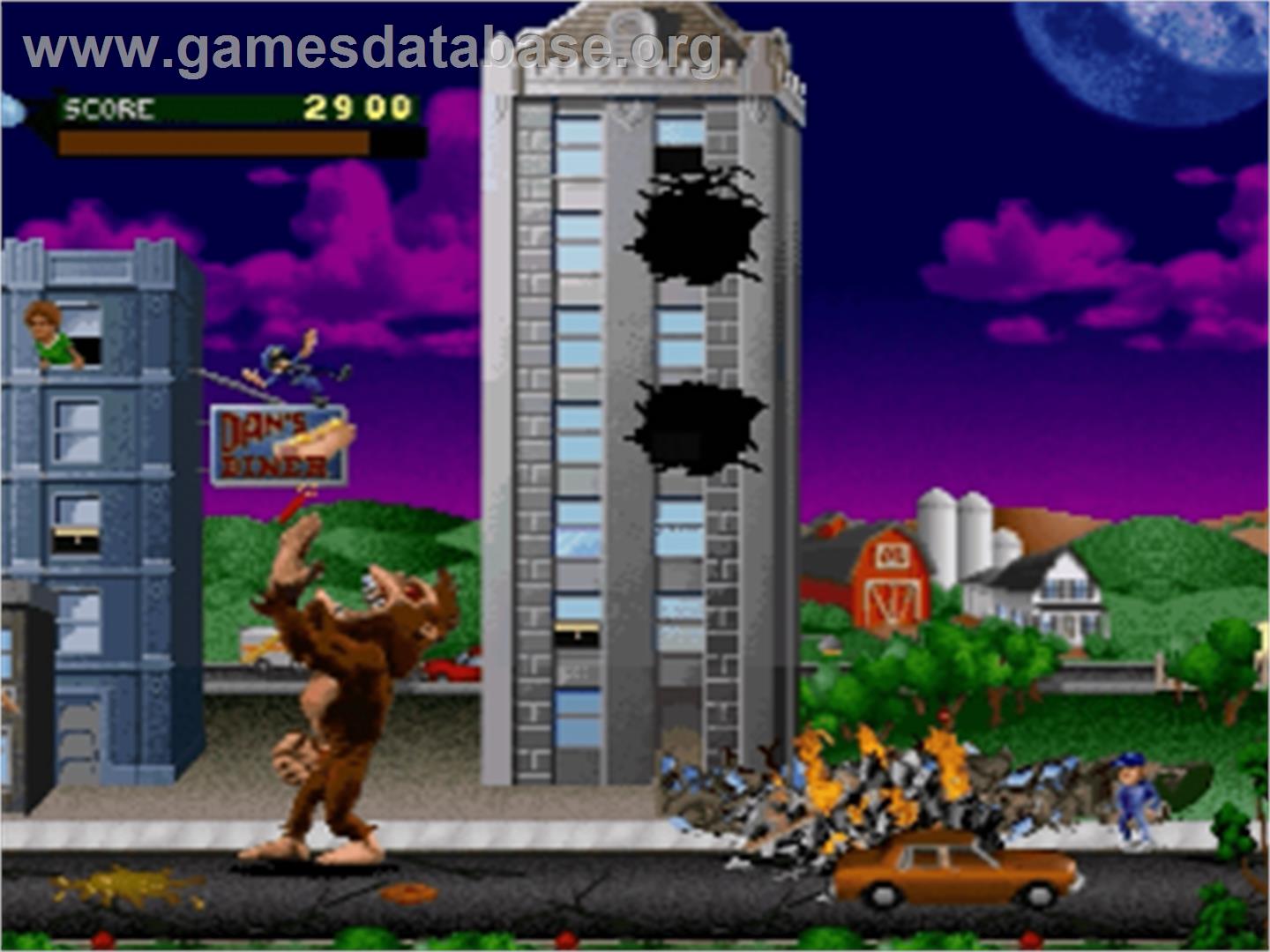 Rampage: World Tour - Sega Saturn - Artwork - In Game