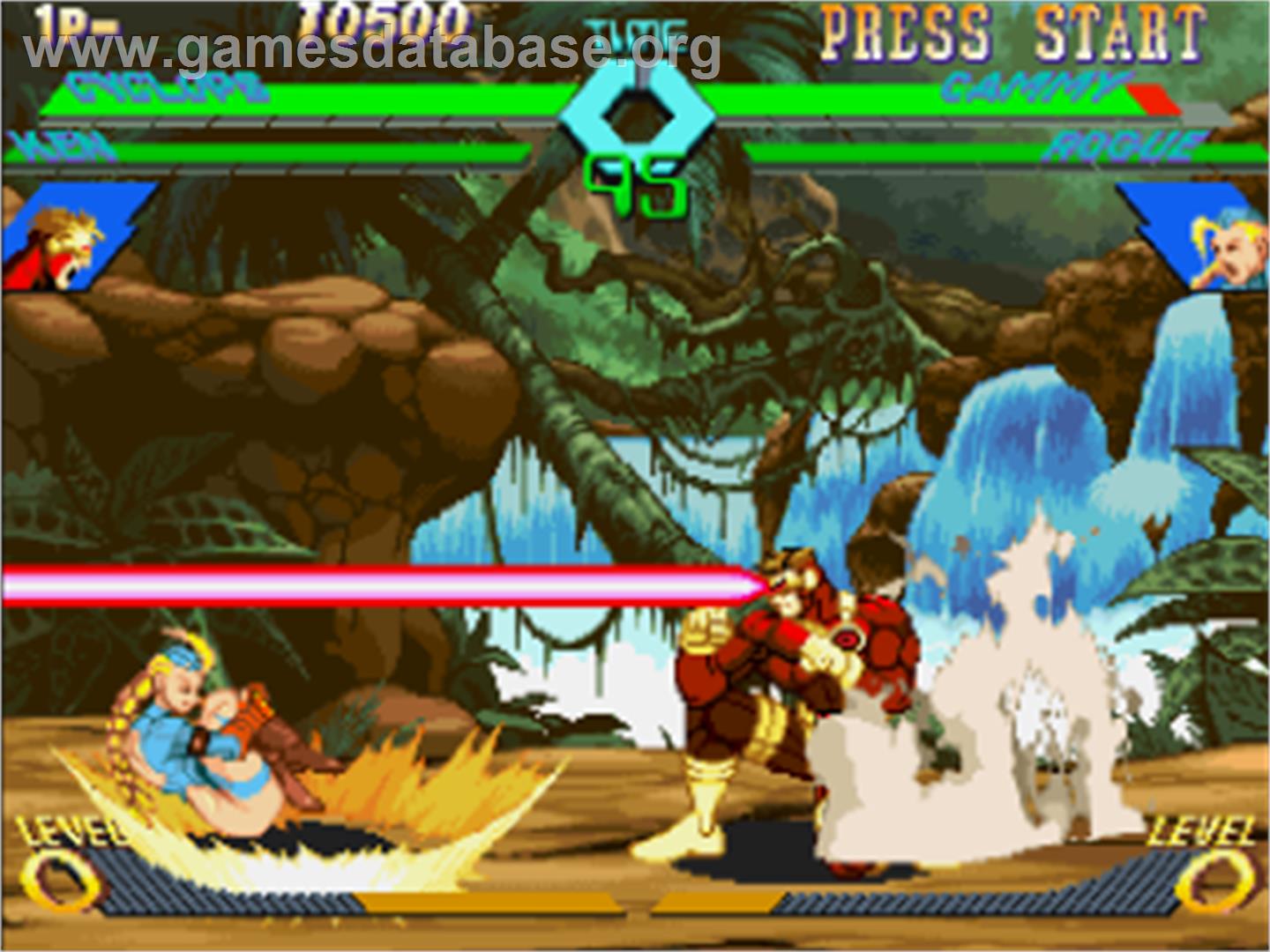X-Men Vs. Street Fighter - Sega Saturn - Artwork - In Game