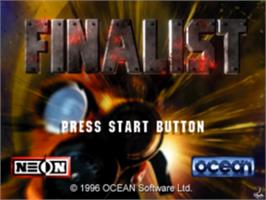 Title screen of 3D Mission Shooting: Finalist on the Sega Saturn.