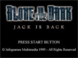 Title screen of Alone in the Dark: Jack is Back on the Sega Saturn.