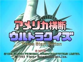 Title screen of America Oudan Ultra Quiz on the Sega Saturn.