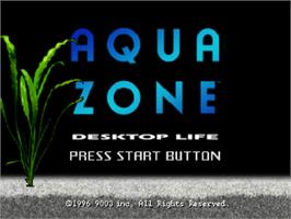 Title screen of Aquazone: Desktop Life on the Sega Saturn.
