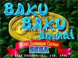 Title screen of Baku Baku Animal on the Sega Saturn.
