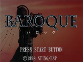 Title screen of Baroque on the Sega Saturn.