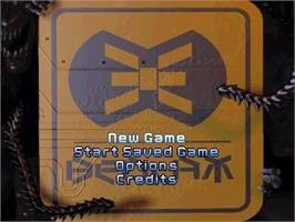 Title screen of Bedlam on the Sega Saturn.