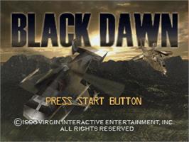 Title screen of Black Dawn on the Sega Saturn.