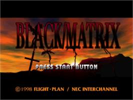 Title screen of Black Matrix on the Sega Saturn.