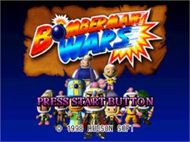 Title screen of Bomberman Wars on the Sega Saturn.