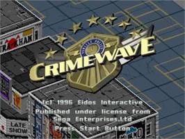 Title screen of Crimewave on the Sega Saturn.