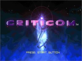 Title screen of Criticom: The Critical Combat on the Sega Saturn.