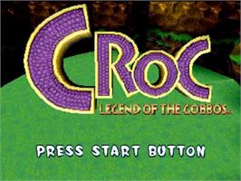 Title screen of Croc! Pau-Pau Island on the Sega Saturn.