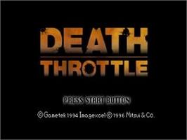 Title screen of Death Throttle - Kakuzetsu Toshi Kara no Dasshutsu on the Sega Saturn.