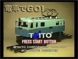 Title screen of Densha de Go! EX on the Sega Saturn.