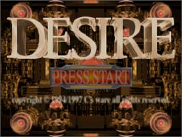Title screen of Desire on the Sega Saturn.