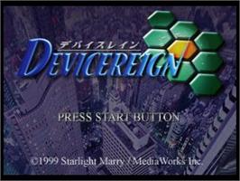 Title screen of Devicereign on the Sega Saturn.