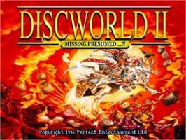 Title screen of Discworld 2 - Missing Presumed...!? on the Sega Saturn.