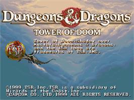 Title screen of Dungeons & Dragons Collection on the Sega Saturn.