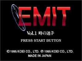 Title screen of EMIT Vol. 1 - Toki no Maigo on the Sega Saturn.
