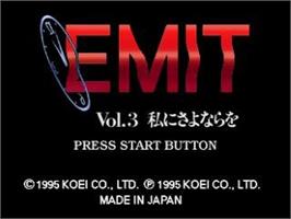 Title screen of EMIT Vol. 3 - Watashi ni Sayonara o on the Sega Saturn.