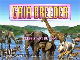 Title screen of Gaia Breeder on the Sega Saturn.