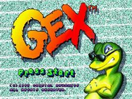 Title screen of Gex on the Sega Saturn.
