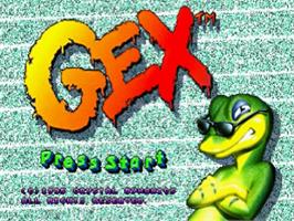 Title screen of Gex on the Sega Saturn.