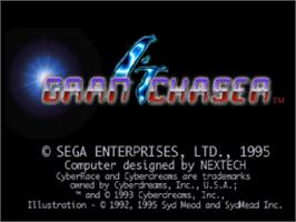 Title screen of Gran Chaser on the Sega Saturn.