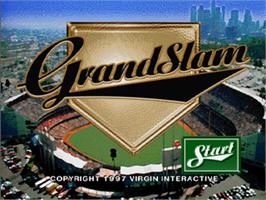 Title screen of Grand Slam on the Sega Saturn.