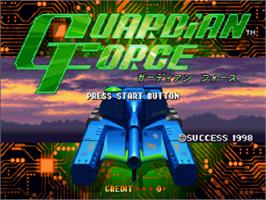 Title screen of Guardian Force on the Sega Saturn.
