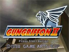 Title screen of Gungriffon 2 on the Sega Saturn.