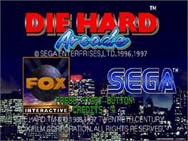 Title screen of Hard Arcade, Die on the Sega Saturn.